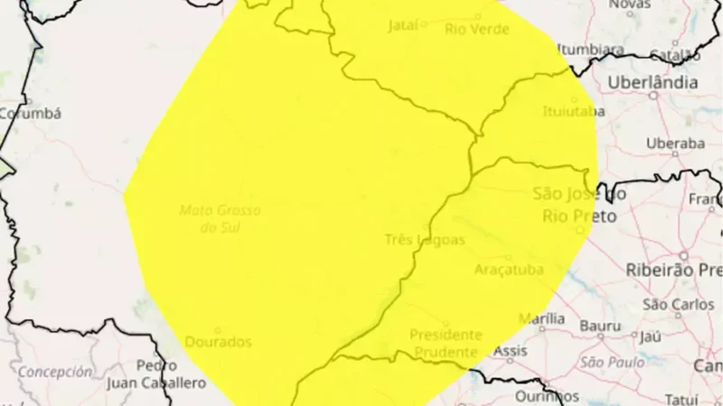 Mato Grosso do Sul: 65 municípios estão sob alerta de tempestade até domingo – Folha de Dourados – Notícias de Dourados-MS e região