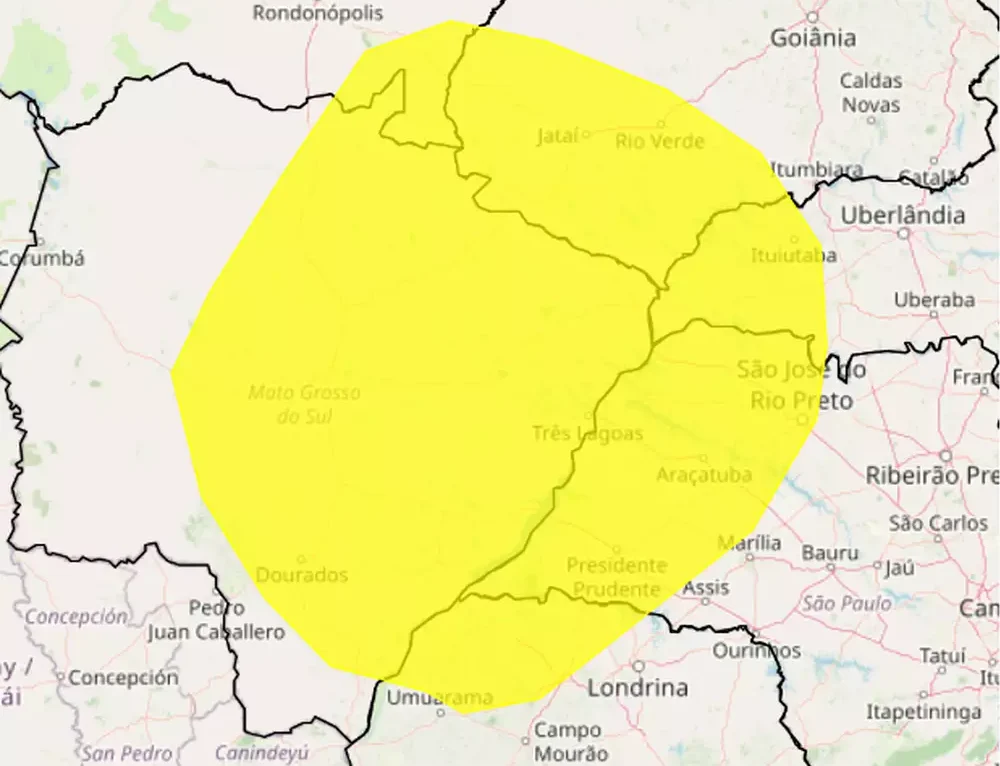 Mato Grosso do Sul: 65 municípios estão sob alerta de tempestade até domingo – Folha de Dourados – Notícias de Dourados-MS e região