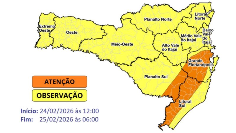 Tempo instável e temporais típicos de verão persistem até quarta-feira