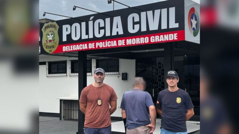 Condenado por estupro de vulnerável que estava escondido em Forquilhinha é preso pela Polícia Civil
