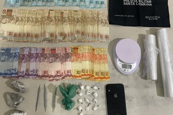 Tráfico por tele-entrega: homem é preso em Santa Rosa do Sul e diz vender drogas para quitar dívida de R$ 60 mil