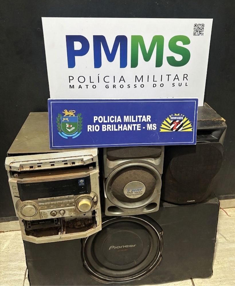 Rio Brilhante: denúncias de barulho levam polícia a apreender equipamento no centro – Folha de Dourados – Notícias de Dourados-MS e região