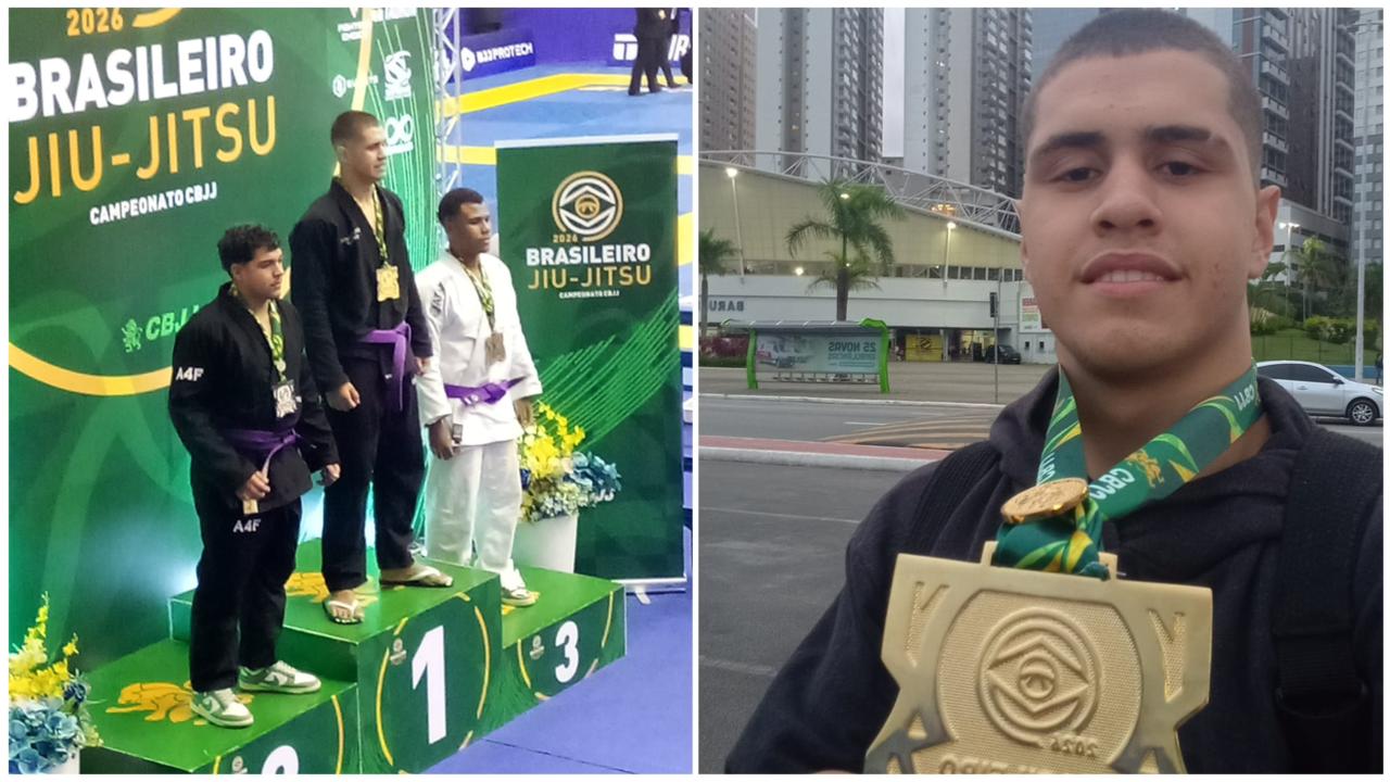 Atleta de Forquilhinha conquista título brasileiro de jiu-jitsu em competição de nível mundial