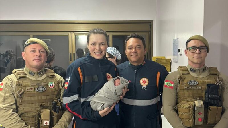 Parto de emergência mobiliza Samu e Polícia Militar durante a madrugada em Siderópolis