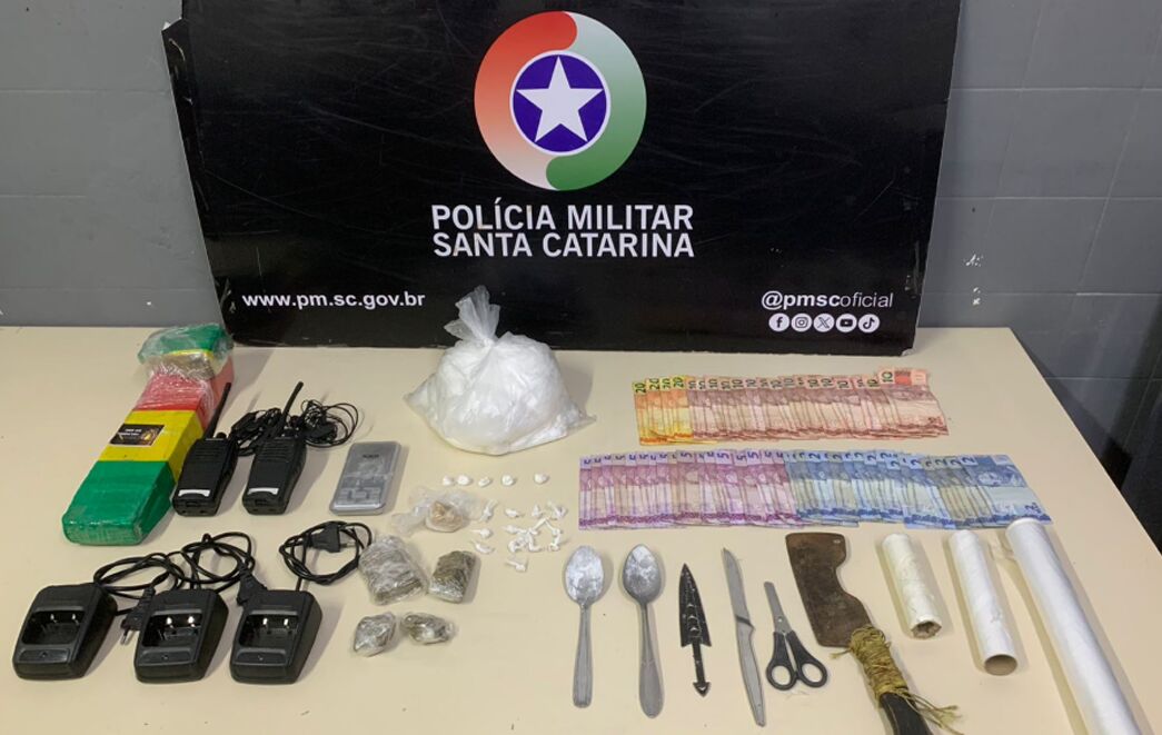Polícia Militar apreende grande quantidade de cocaína, crack e maconha na Cidade Alta