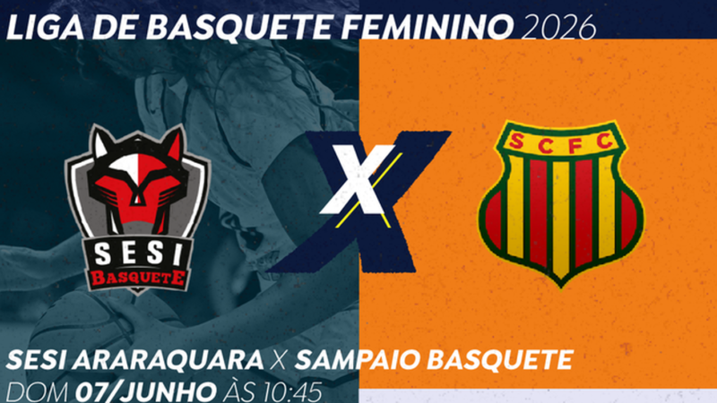 TV Brasil transmite Sesi Araraquara x Sampaio Basquete neste domingo