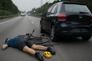 Ciclista morre após colisão traseira envolvendo veículo na marginal da BR-101 em Araranguá, Santa Catarina