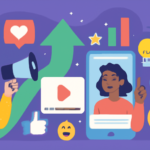 Capa horizontal 16:9 ilustrando entenda tendências conteúdo viral e interatividade nas redes sociais.