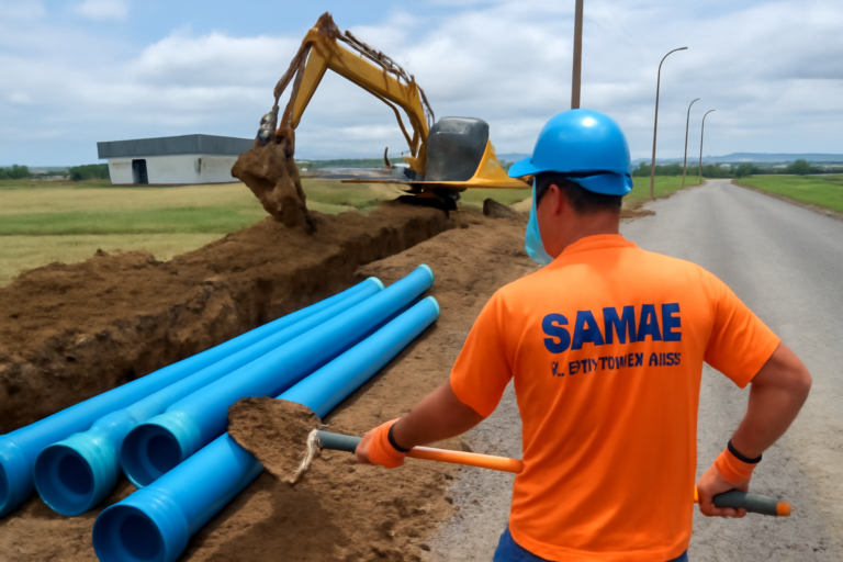 Capa ilustrando samae araranguá amplia rede de água conectando o novo parque industrial