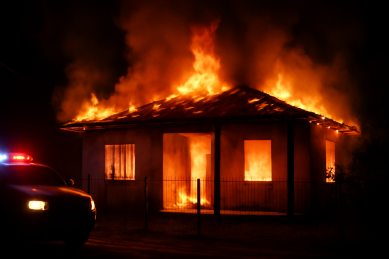incêndio atinge residência araranguá — imagem de capa com Polícia Civil investigando possível crime