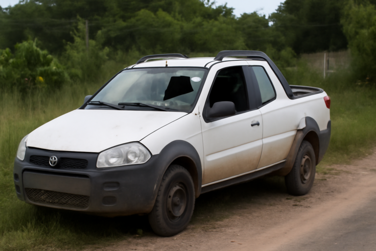 fiat strada furtada criciúma — capa horizontal 16:9 com veículo abandonado, sem textos escritos