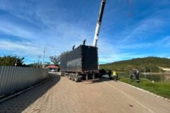 Construção da Quarta Ponte de Araranguá avança com 60 toneladas de aço e promete revolucionar mobilidade local